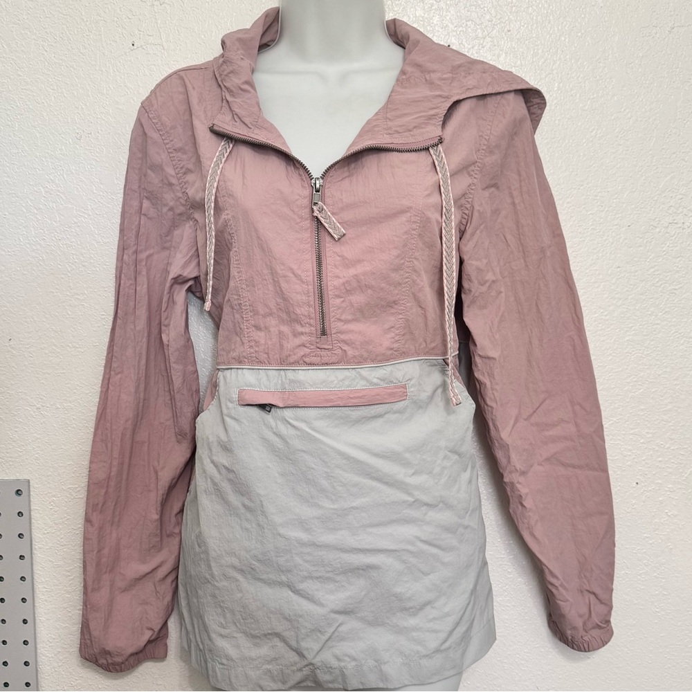 Zine Women's Pink and White Windbreaker Jacket Size Large - Picture 6 of 8